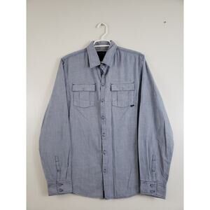 (A5) RUSTY Shirt Mens Size M Button Up Long Sleeve Casual Chest Pocket